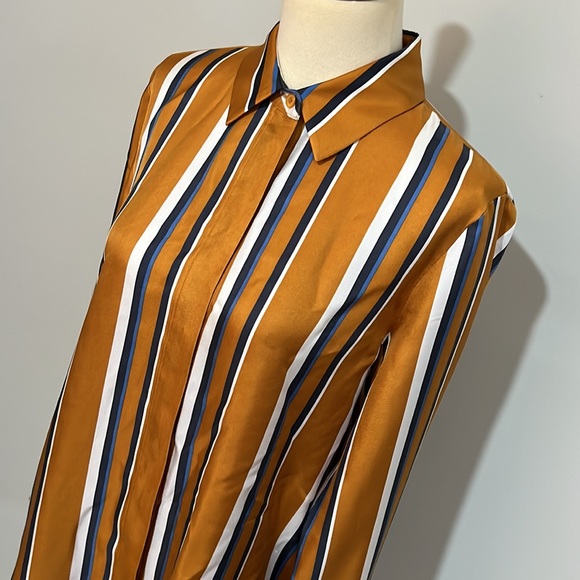 Lafayette 148 New York 100% silk blouse women’s sz S, as is - Picture 2 of 12